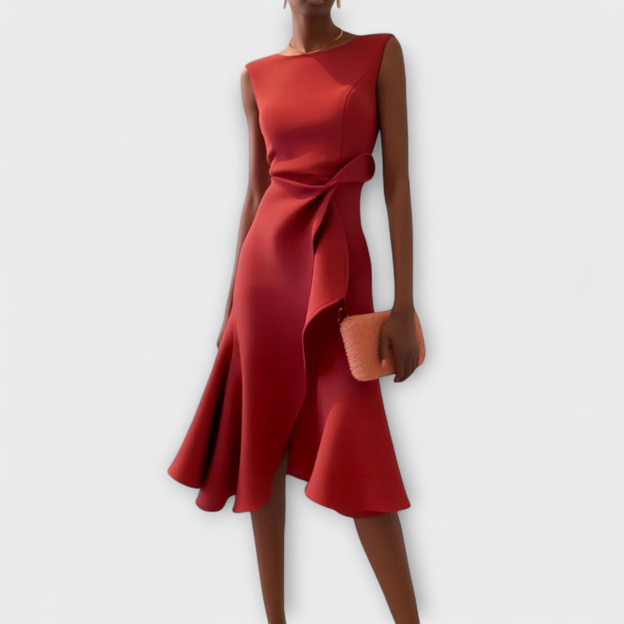 Juliet - Asymmetric Draped Midi Dress