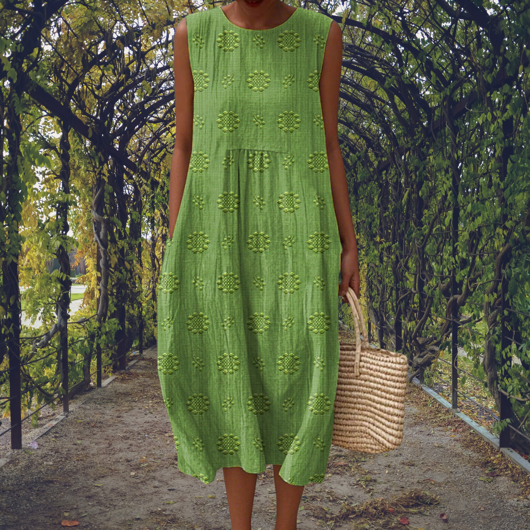 Aicaterini - Elegant Sleeveless Dress with Pockets