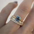 Iris - Vintage Gold & Blue Ring Set