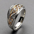 Hollow Gold and Silver Rings