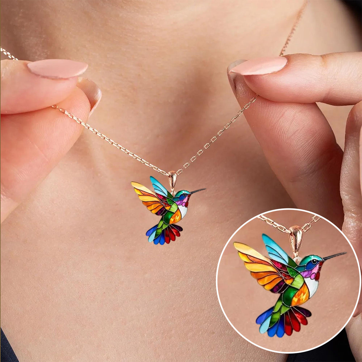 Beautiful Hummingbird Necklace & Bonus Earrings - Limited Offer