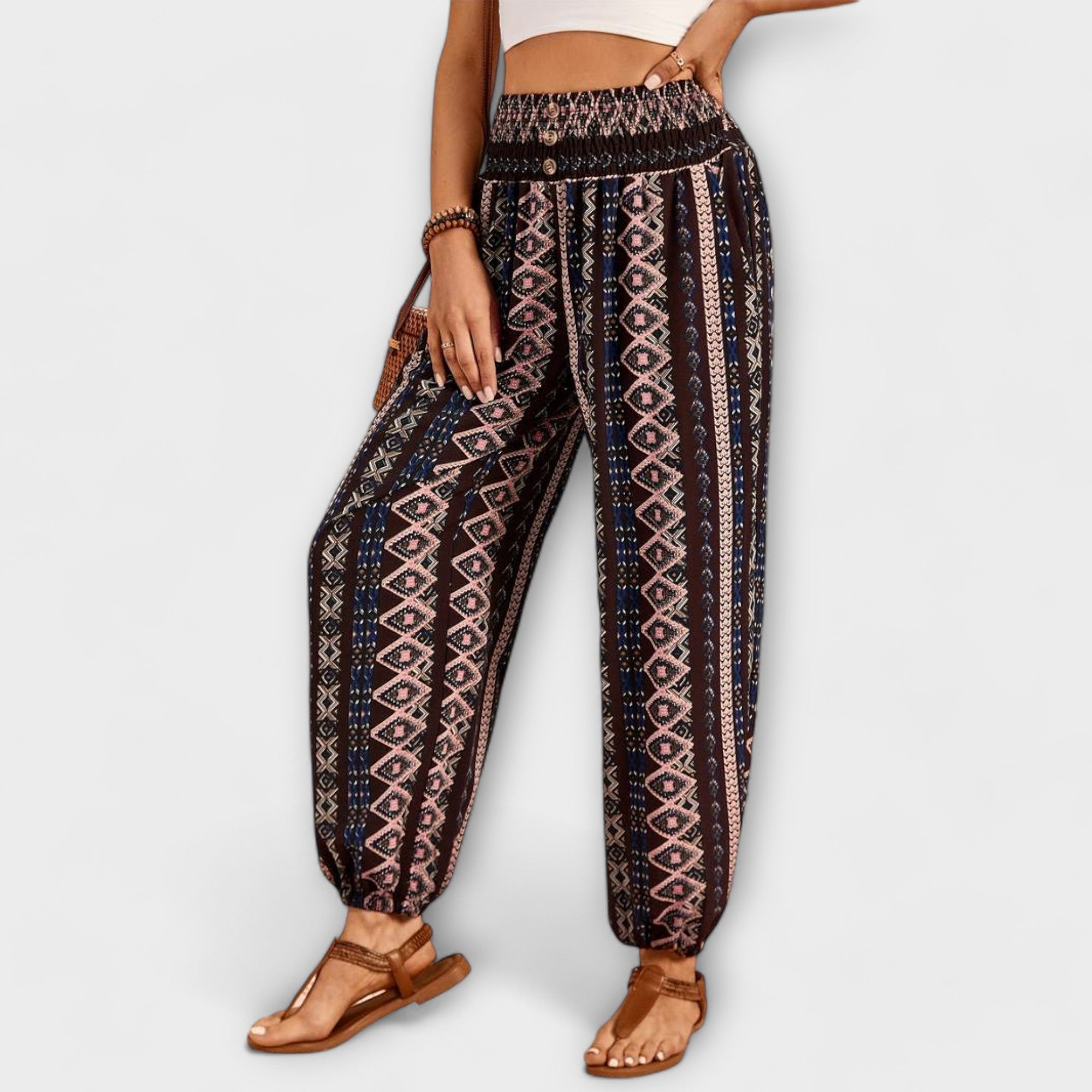 Scarlet - Ethnic graphic pants