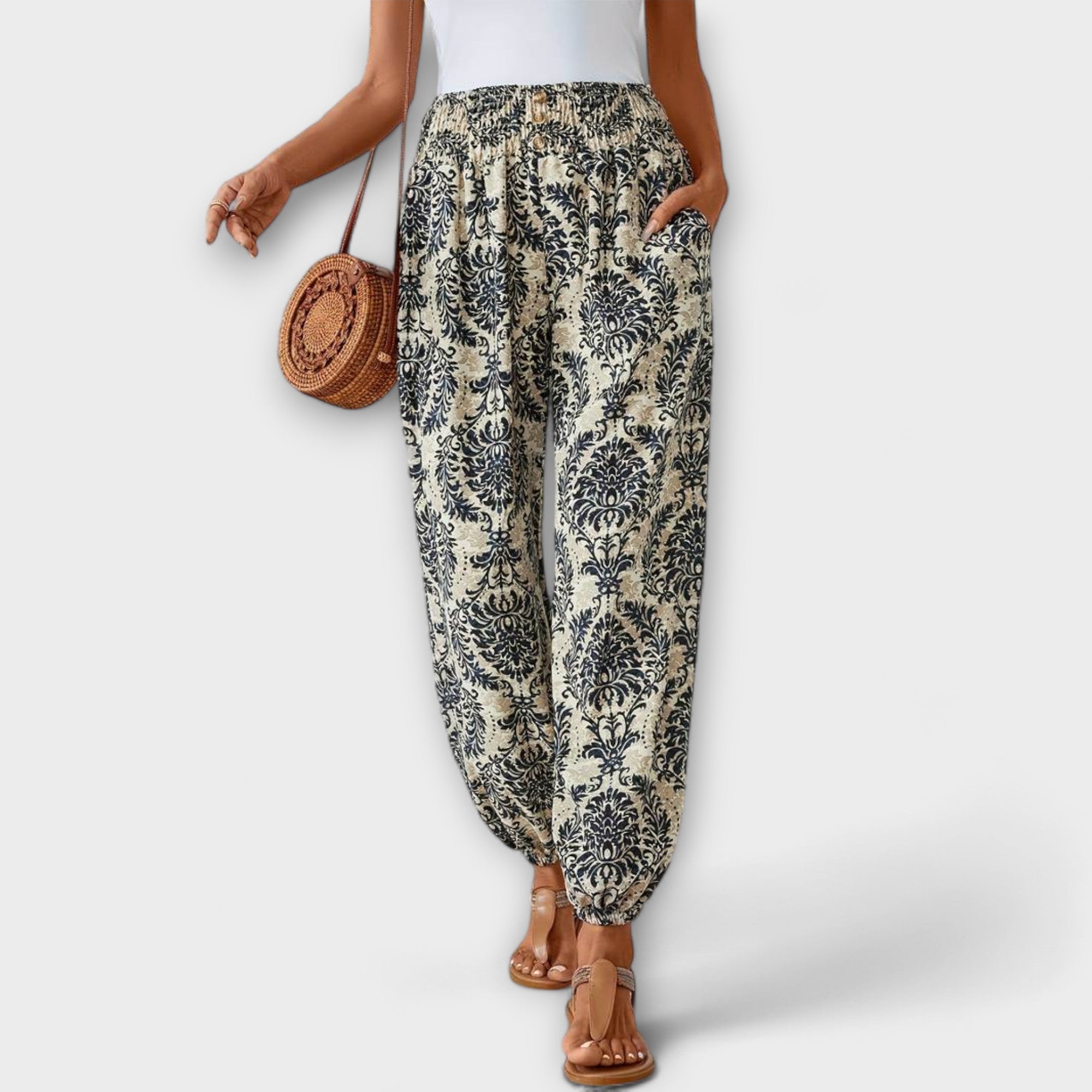 Scarlet - Ethnic graphic pants