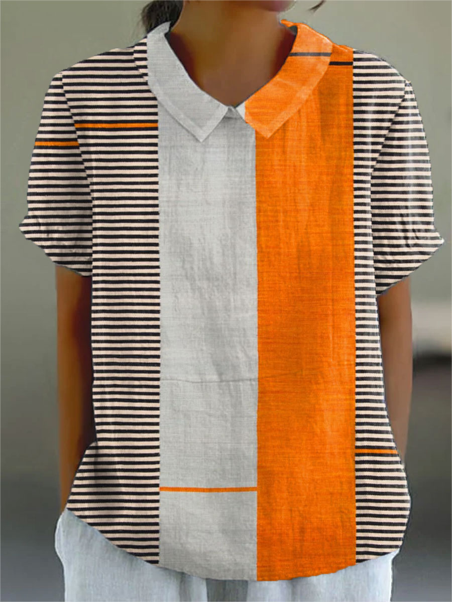 Rena | Stripe Colorblock Shirt