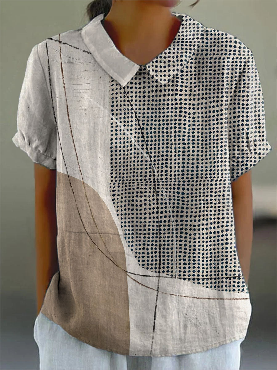 Lana | Abstract Dot and Line Shirt