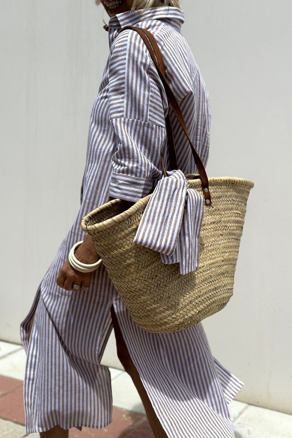 Sophia | A Timeless Striped Shirt Dress with Elegant Comfort