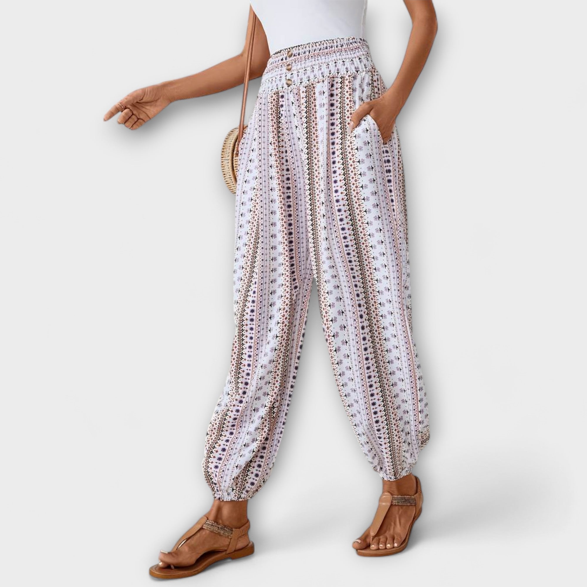 Scarlet - Ethnic graphic pants