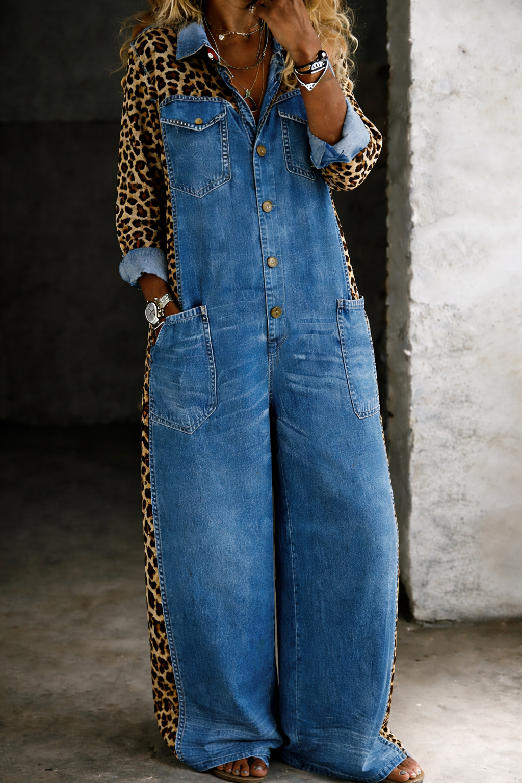 Amanda | Denim Shirt Jumpsuit