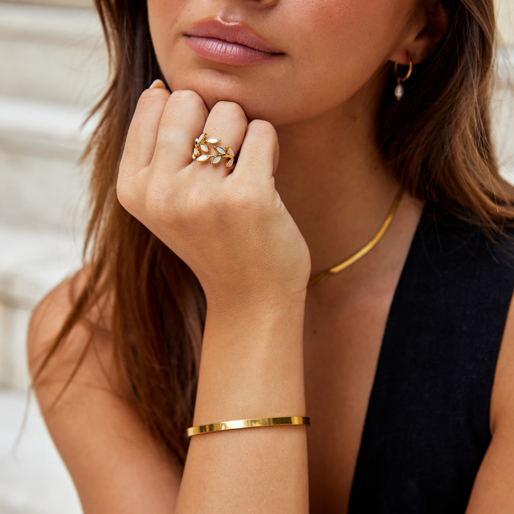 Selene - Gold Leaf Ring