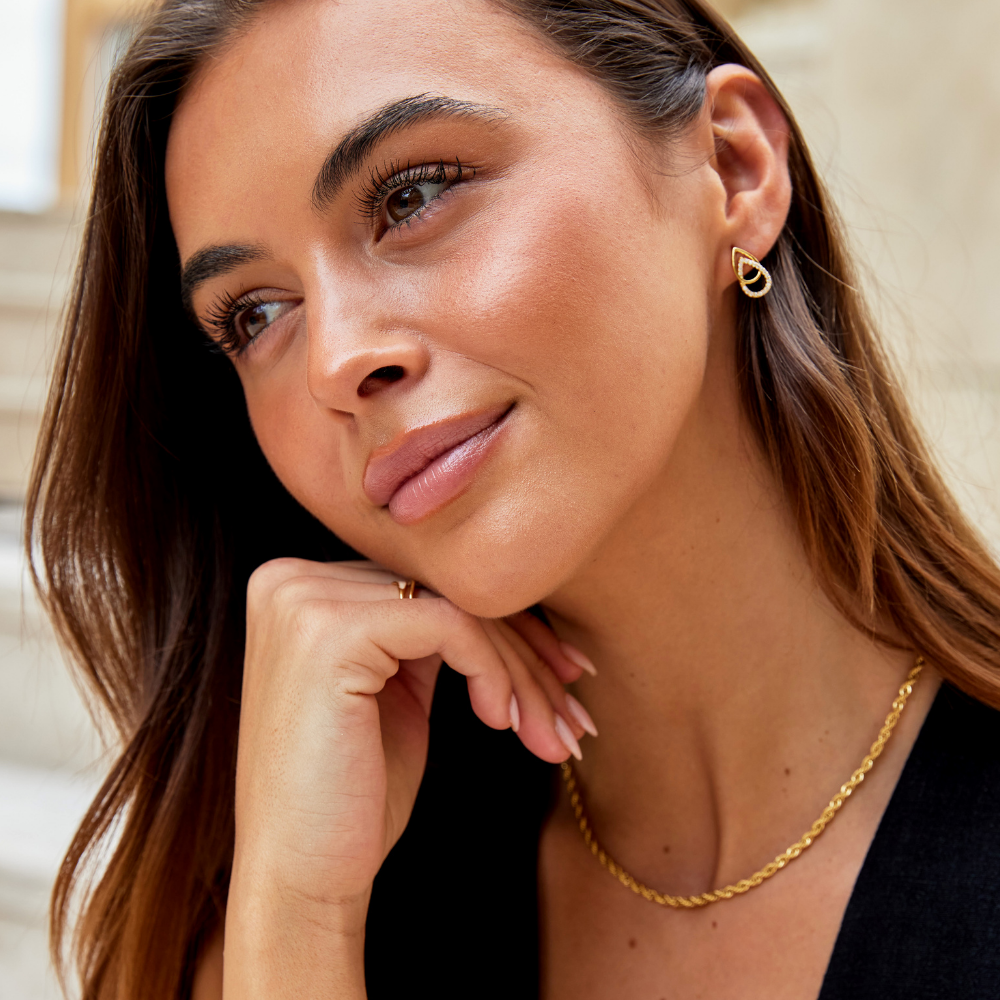 Rin Teardrop Link Earrings