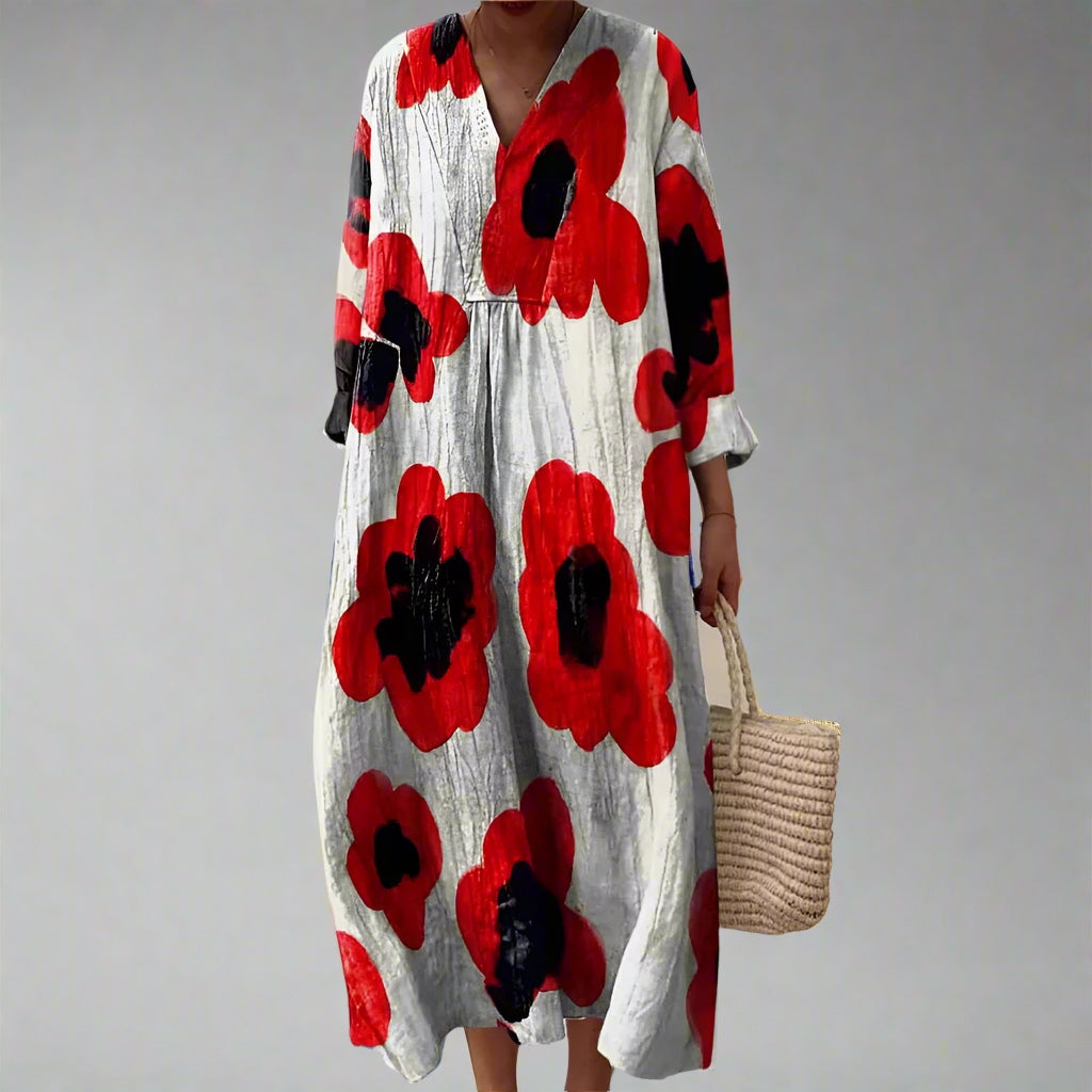 Talia | Elegant Geometric Pattern Dress