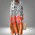 Kiara | Elegant Geometric Print Dress