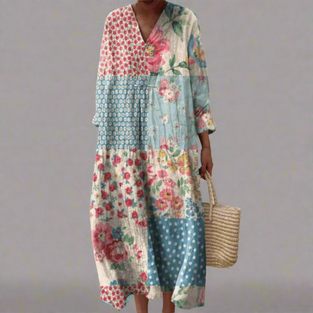 Willow | Elegant geometric print dress