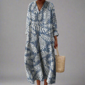 Savanna | Elegant geometric print dress