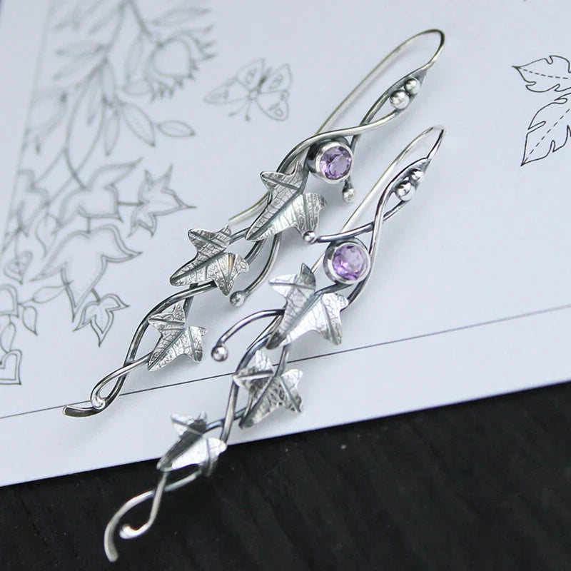 Blue Crystal Elf Earring