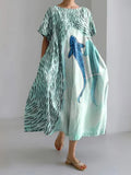 A dress with an ocean-inspired design