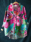 Women's Lovely Floral Ruffle Shirt