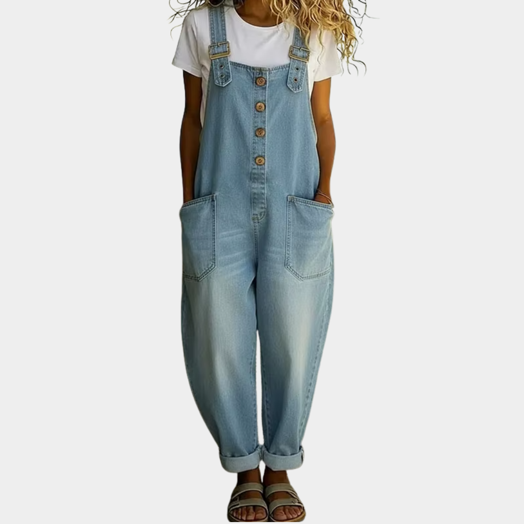 Serina | Denim Overalls with Adjustable Straps