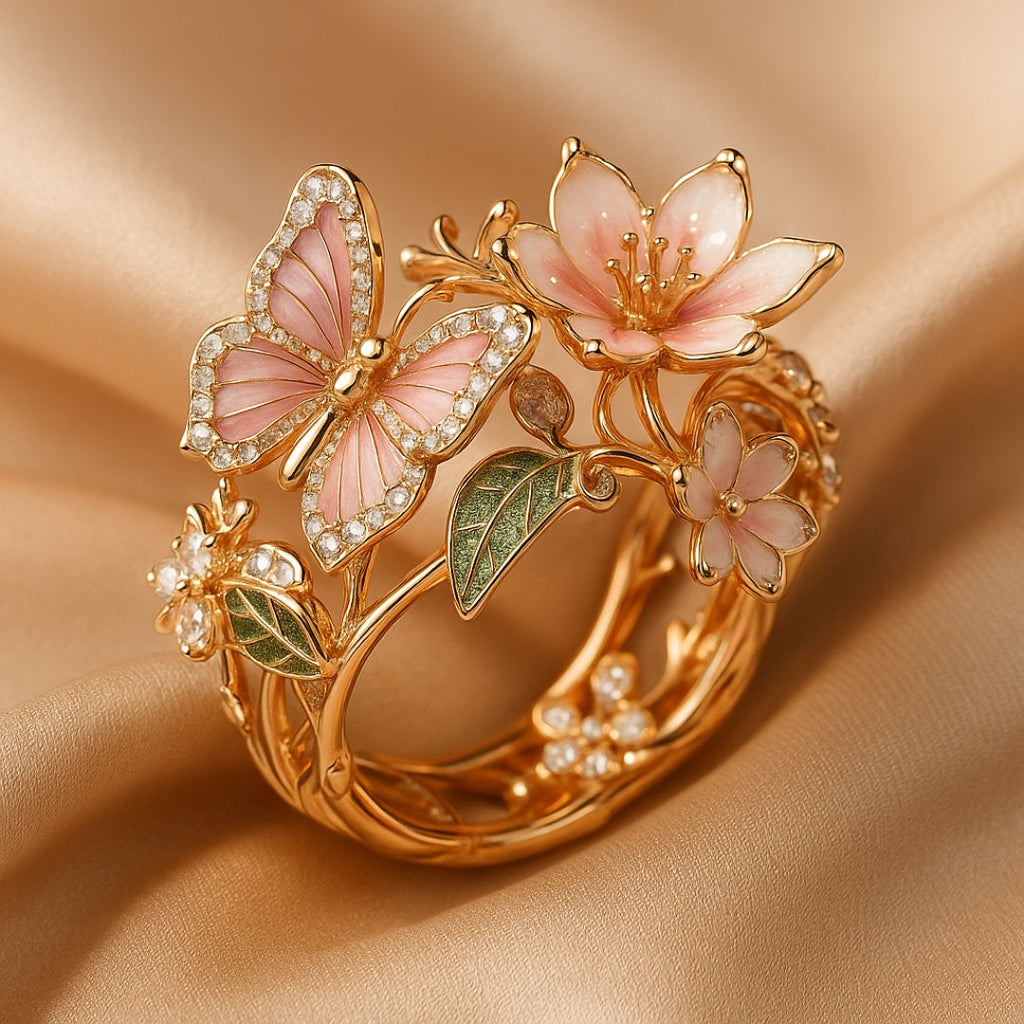 Natua Bright Butterfly Zirconia Ring