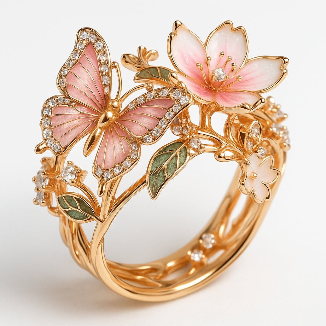 Natua Bright Butterfly Zirconia Ring