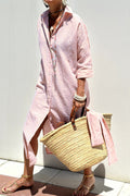 Sophia | A Timeless Striped Shirt Dress with Elegant Comfort