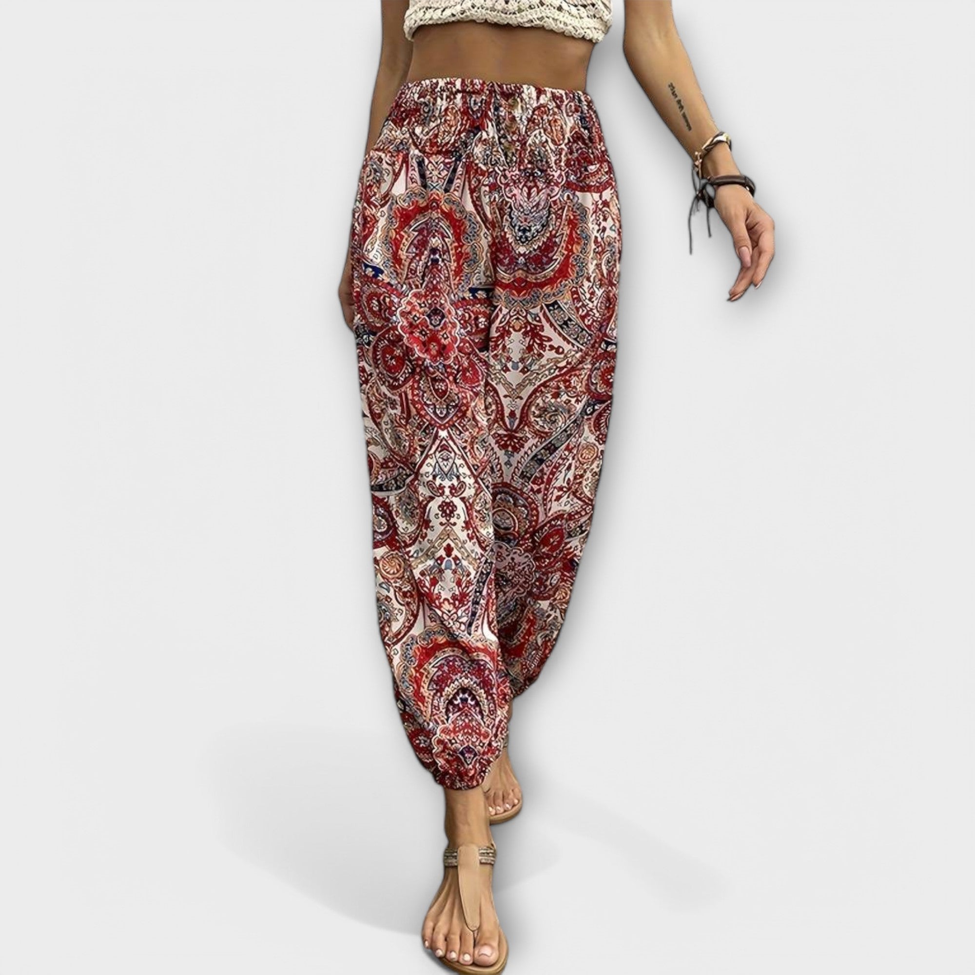 Scarlet - Ethnic graphic pants