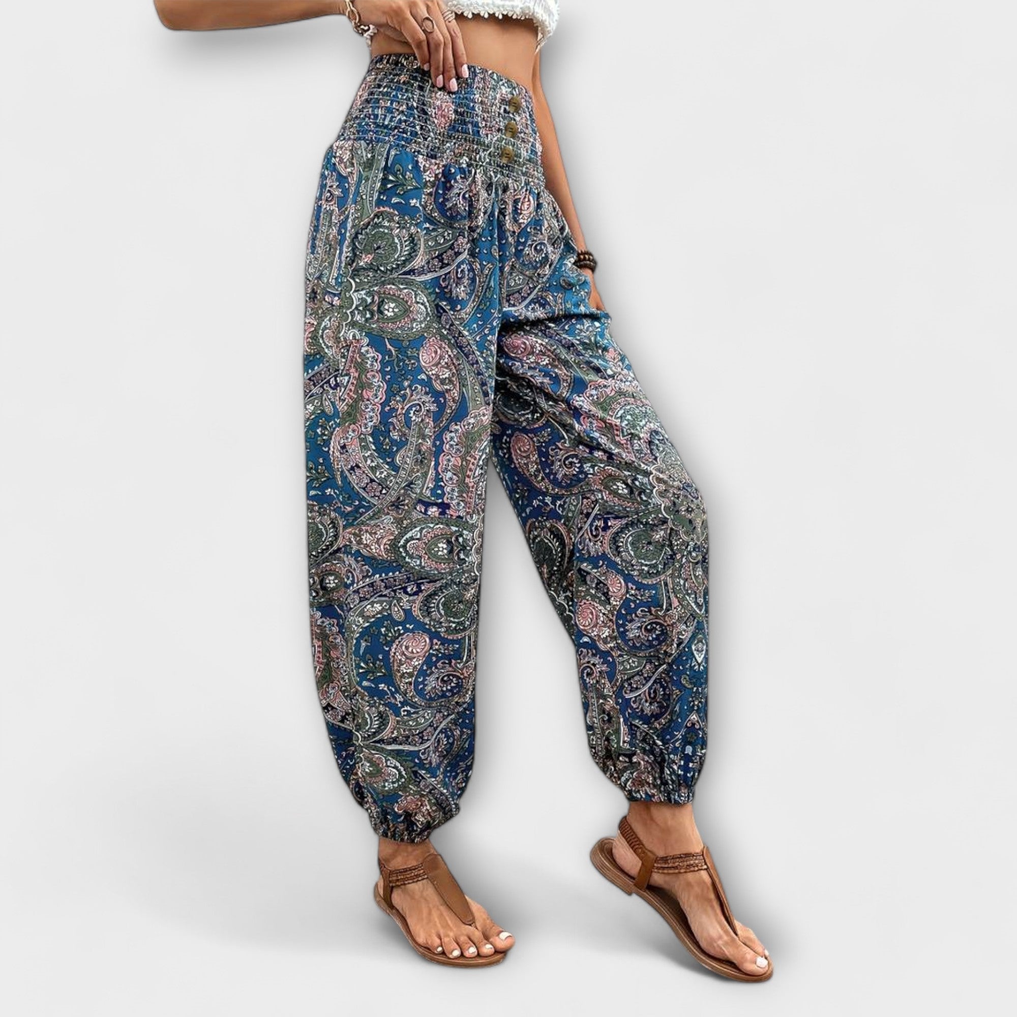 Scarlet - Ethnic graphic pants