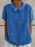 Ana | Stripe Geometric Shirt