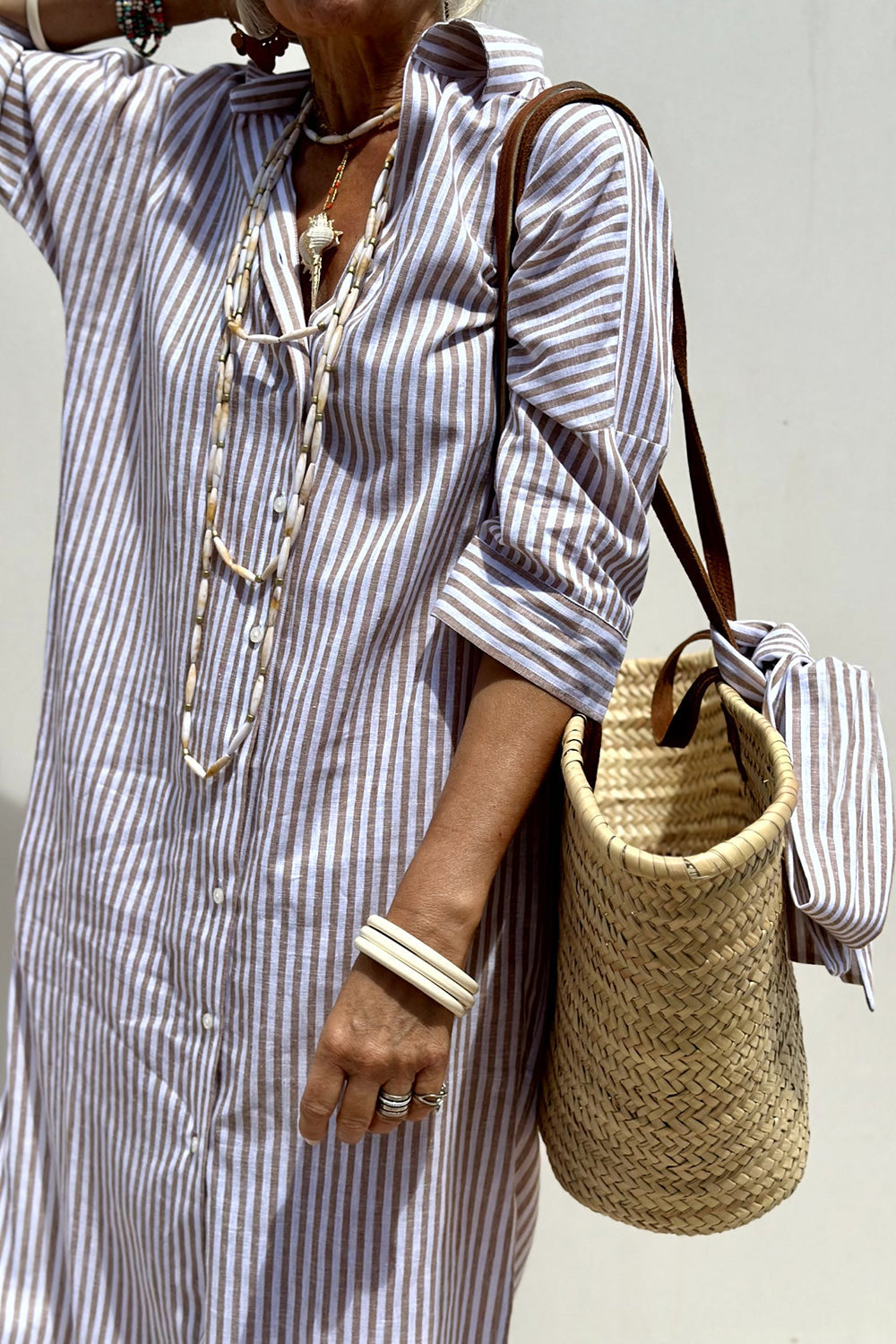 Sophia | A Timeless Striped Shirt Dress with Elegant Comfort