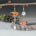 Élodie - Retro Orange Earrings