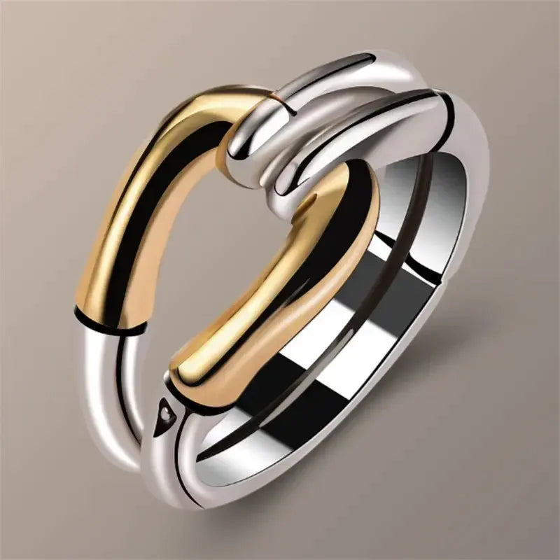 Gold and Silver Knot Vintage Ring