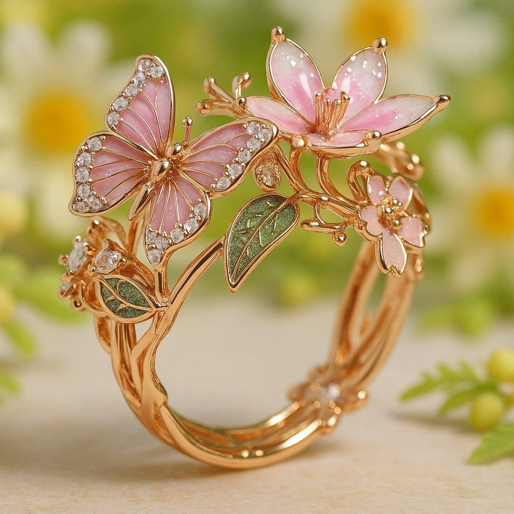 Natua Bright Butterfly Zirconia Ring