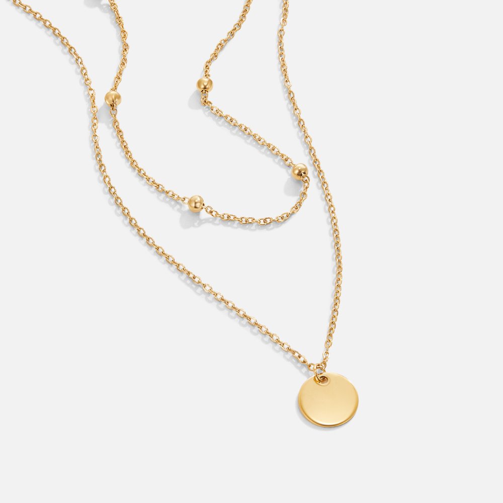 Layered disc necklace