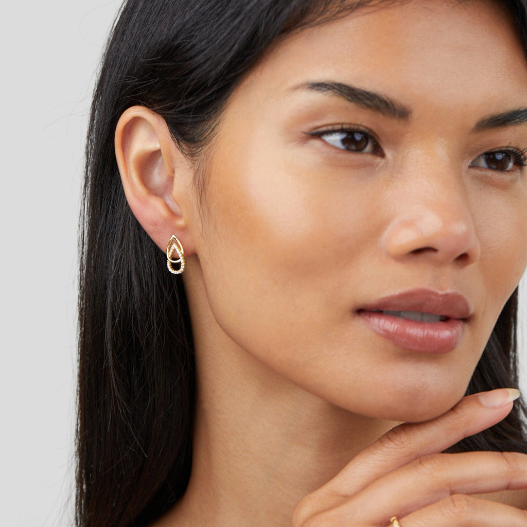 Rin Teardrop Link Earrings
