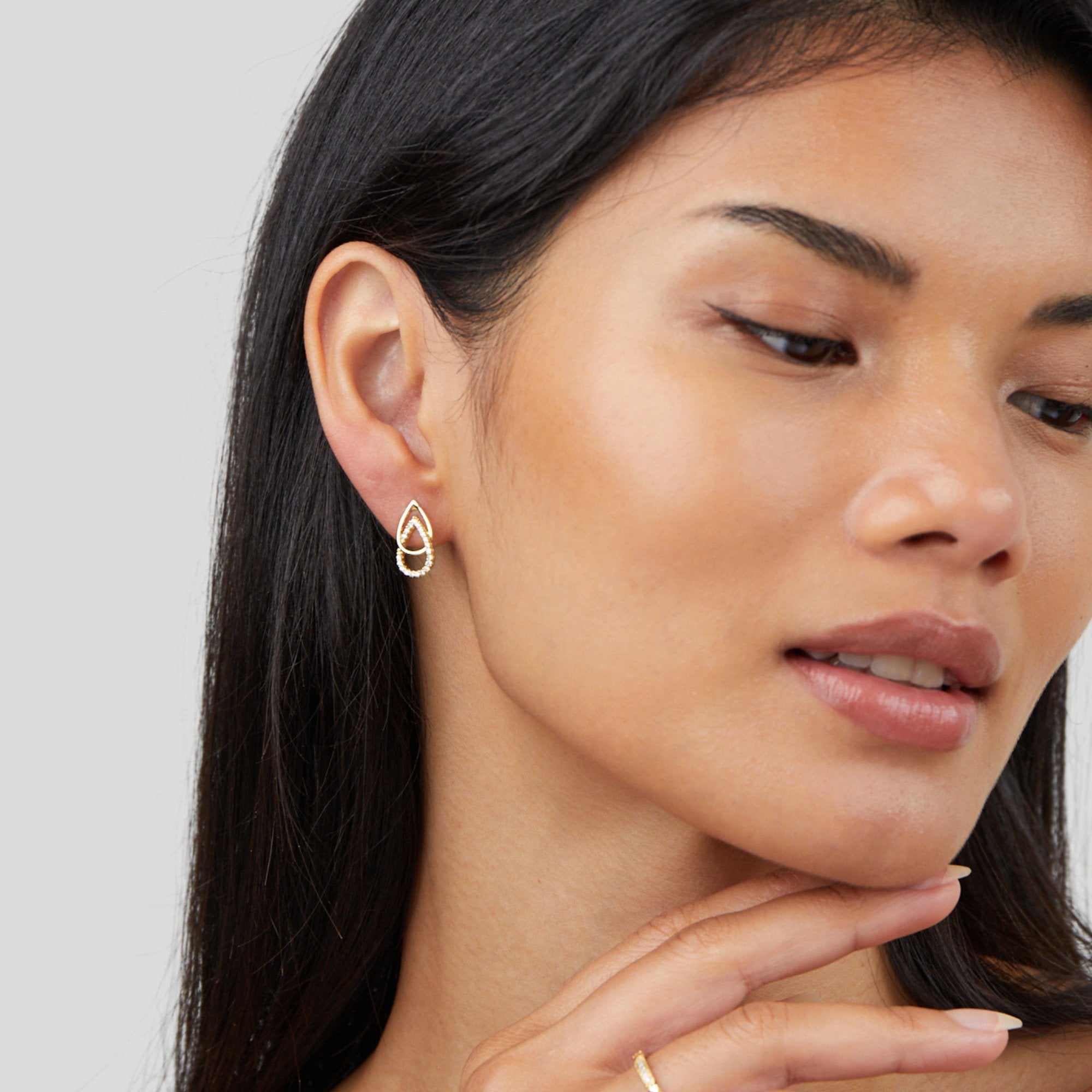 Rin Teardrop Link Earrings