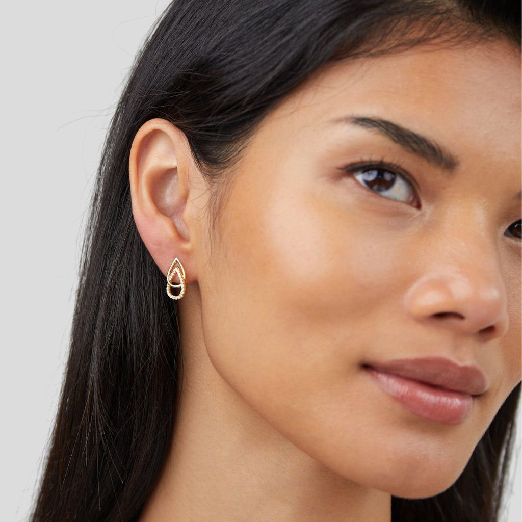 Rin Teardrop Link Earrings