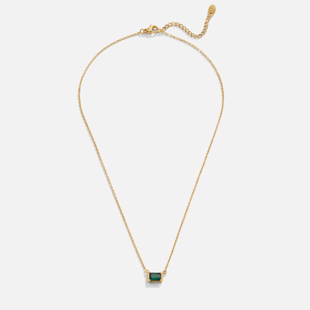 Monet green emerald necklace