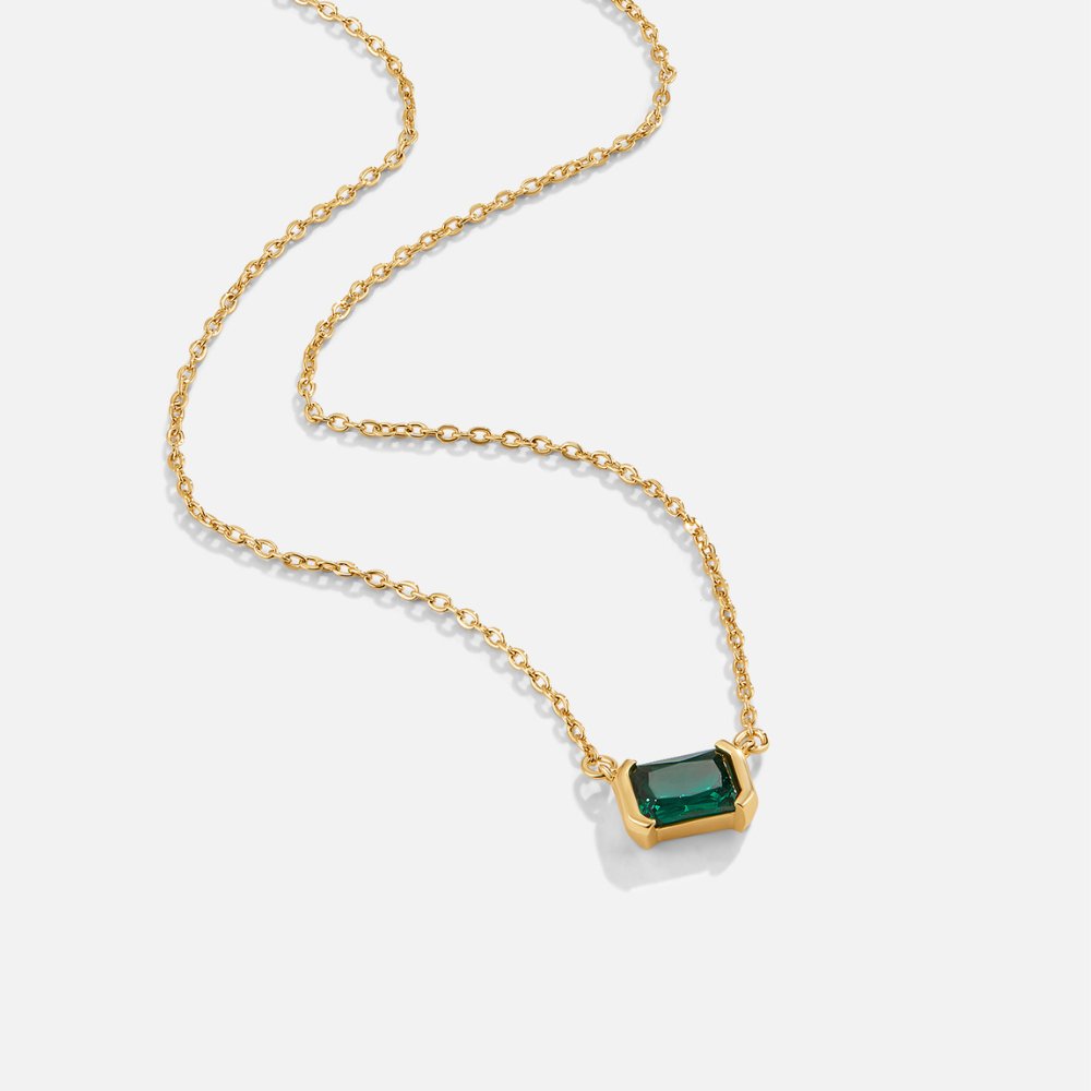 Monet green emerald necklace