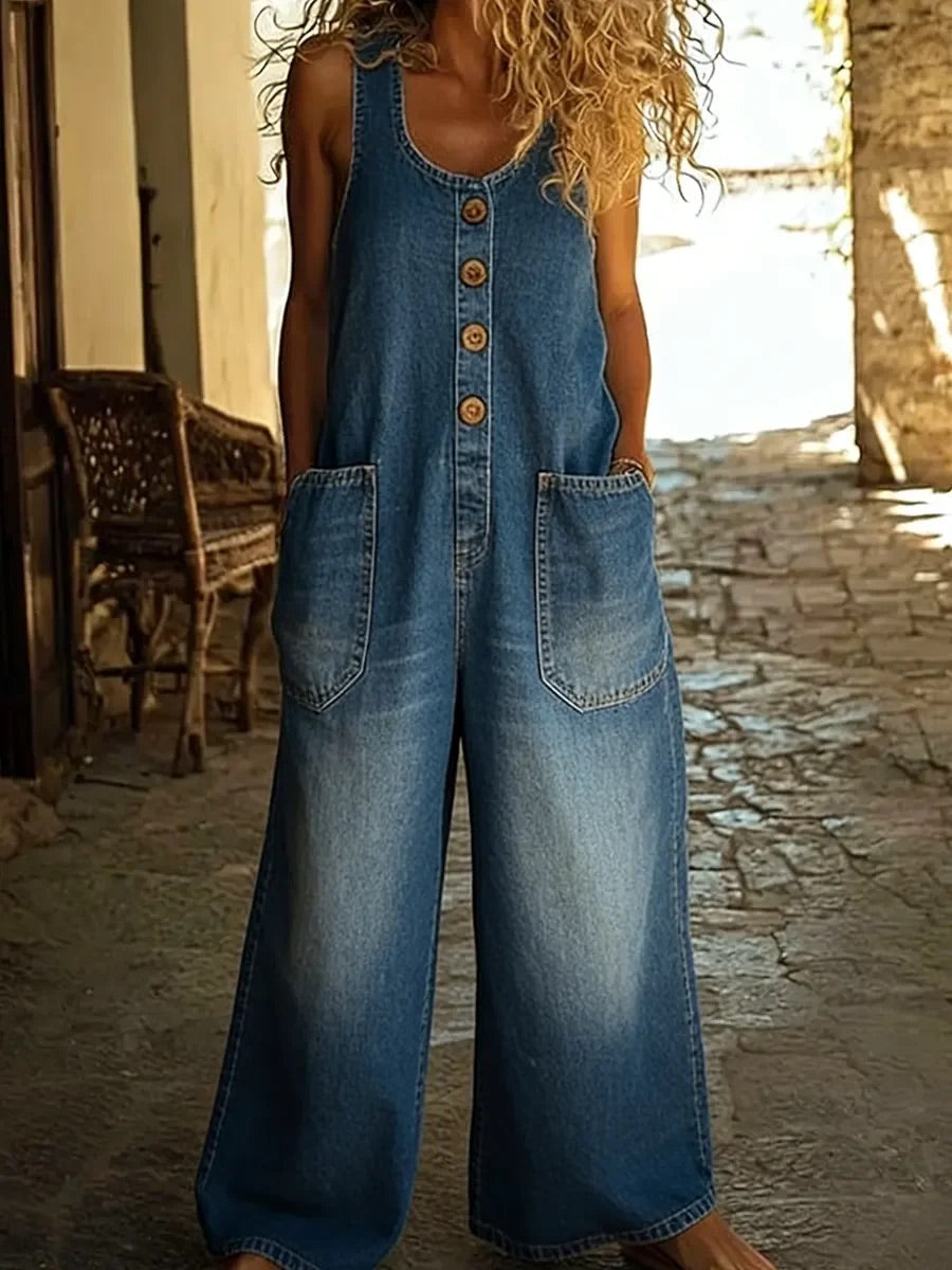 Sailor | Vintage Wash Cotton Denim Overalls